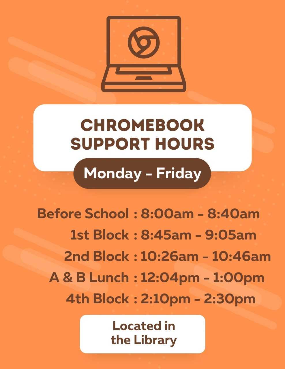 Chromebook Support Hours